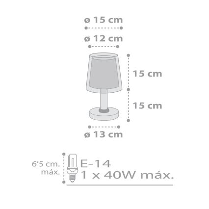 Dalber 81191E - Детска лампа LIGHT FEELING 1xE14 / 40W / 230V