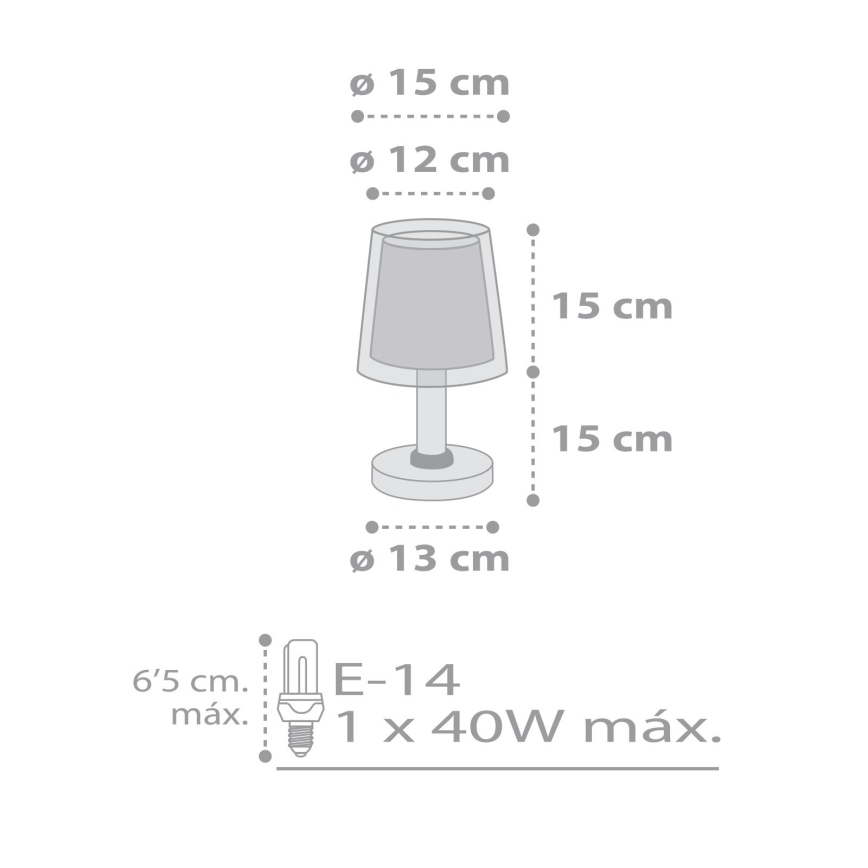 Dalber 81191E - Детска лампа LIGHT FEELING 1xE14 / 40W / 230V