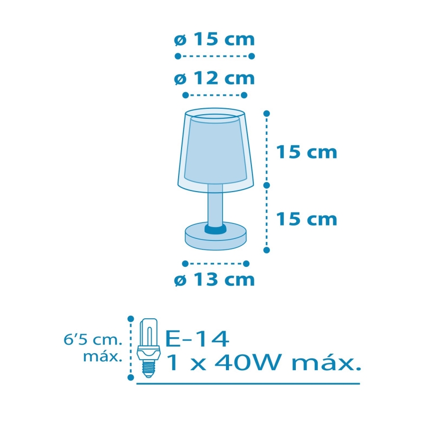 Dalber 81191T - Детска лампа LIGHT FEELING 1xE14 / 40W / 230V