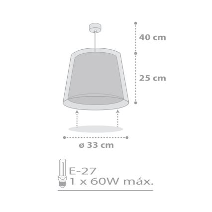 Dalber 81192E - Детски полилей LIGHT FEELING 1xE27 / 60W / 230V