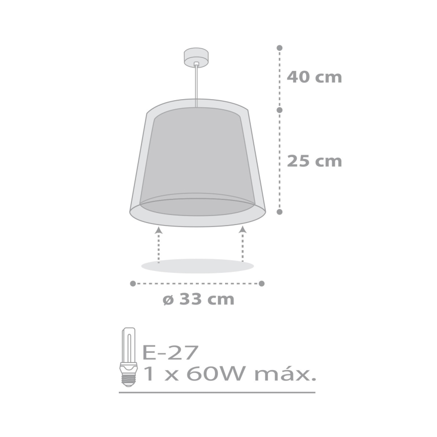 Dalber 81192E - Детски полилей LIGHT FEELING 1xE27 / 60W / 230V