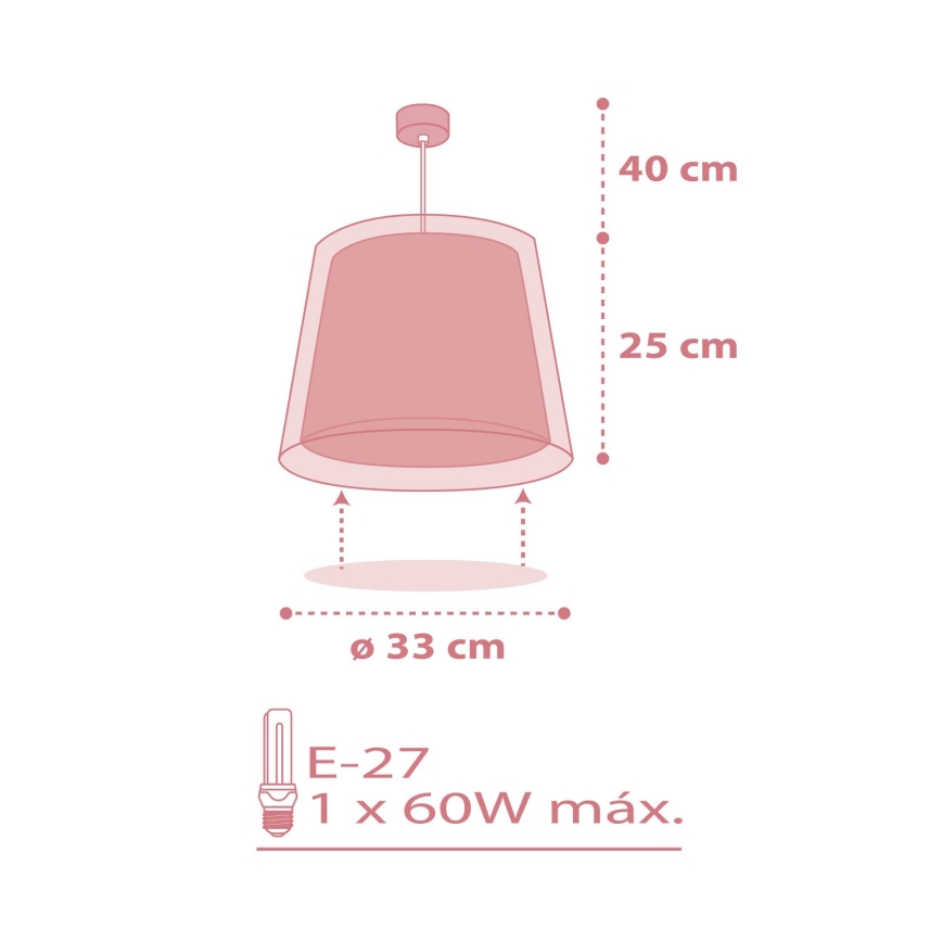 Dalber 81192S - Детски полилей LIGHT FEELING 1xE27 / 60W / 230V