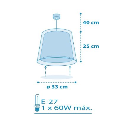 Dalber 81192T - Детски полилей LIGHT FEELING 1xE27 / 60W / 230V