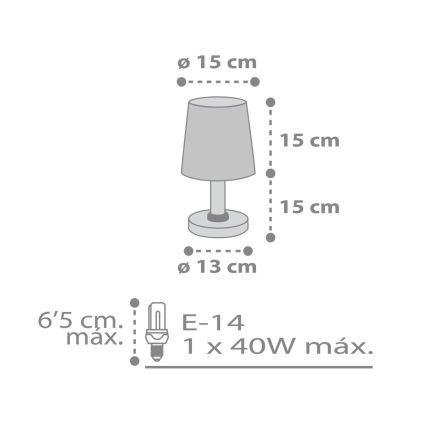 Dalber 82211B - Детска лампа STAR LIGHT 1xE14/40W/230V бяла