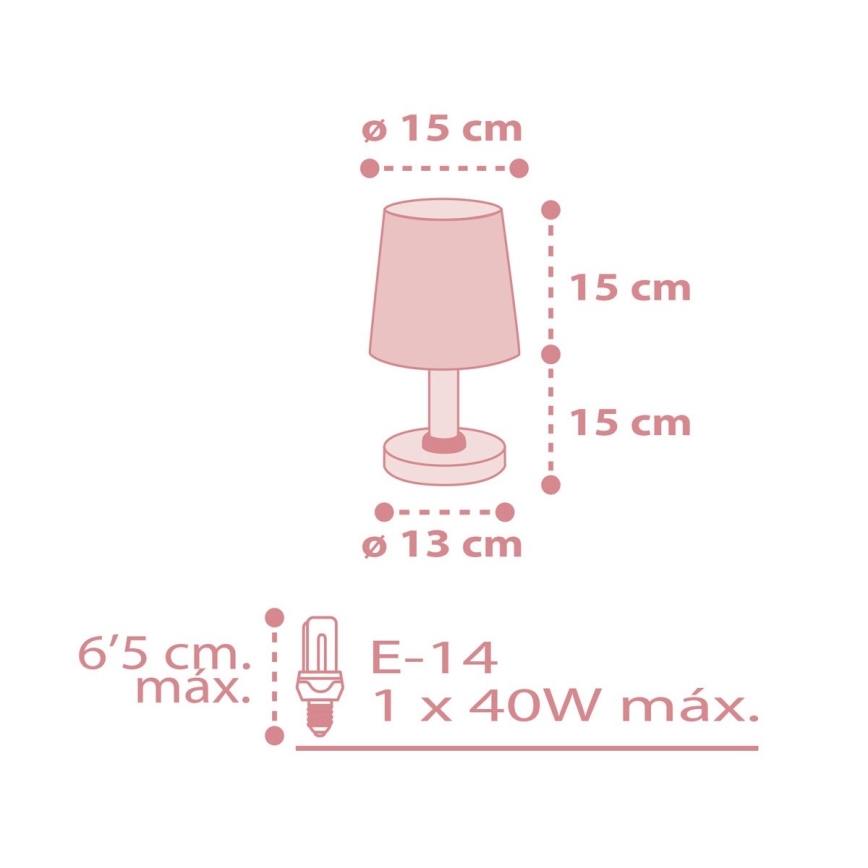 Dalber 82211S - Детска лампа STAR LIGHT 1xE14/40W/230V розова