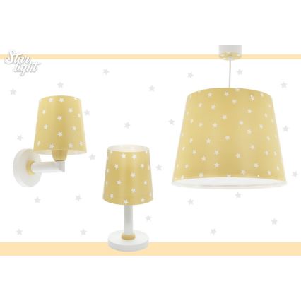 Dalber 82212A - Детски полилей STAR LIGHT 1xE27/60W/230V жълт