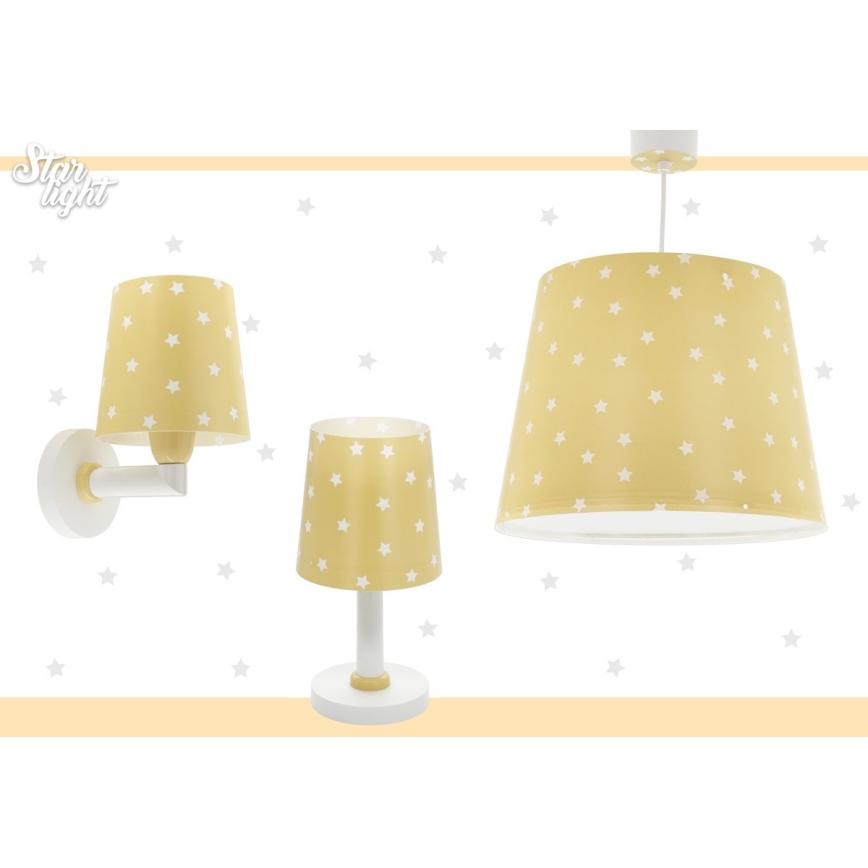 Dalber 82212A - Детски полилей STAR LIGHT 1xE27/60W/230V жълт