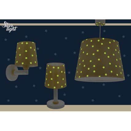 Dalber 82212A - Детски полилей STAR LIGHT 1xE27/60W/230V жълт