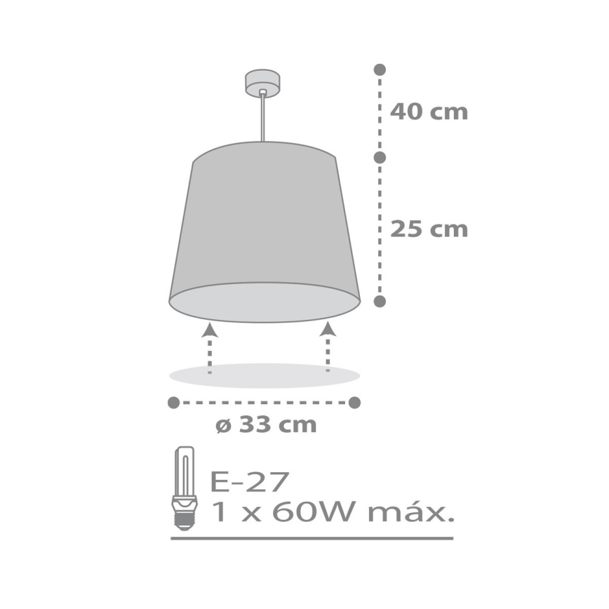 Dalber 82212B - Детски полилей STAR LIGHT 1xE27/60W/230V бял