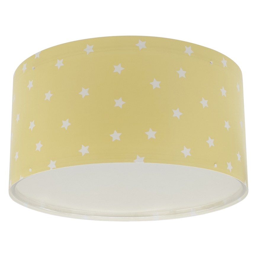 Dalber 82216A - Детска лампа STAR LIGHT 2xE27/60W/230V жълта