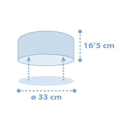 Dalber 82216T - Детска лампа STAR LIGHT 2xE27/60W/230V синя