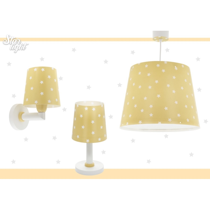 Dalber 82219A - Детски аплик STAR LIGHT 1xE27/60W/230V жълт