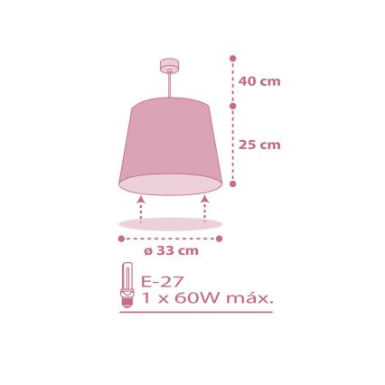 Dalber 82462 - Детски полилей FLAMINGO 1xE27/15W/230V
