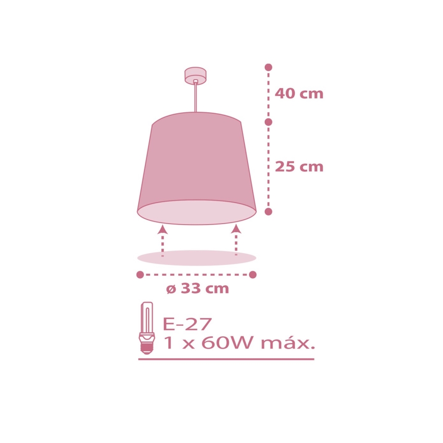 Dalber 82462 - Детски полилей FLAMINGO 1xE27/15W/230V