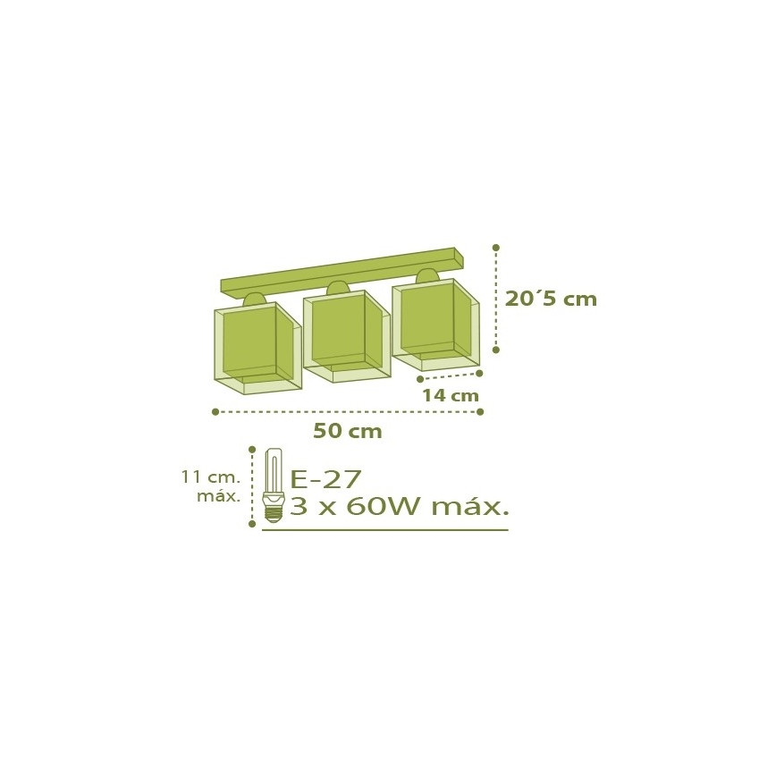 Dalber D-11673 - Детскo Лампа за таван MY SWEET HOME 3xE27/60W/230V