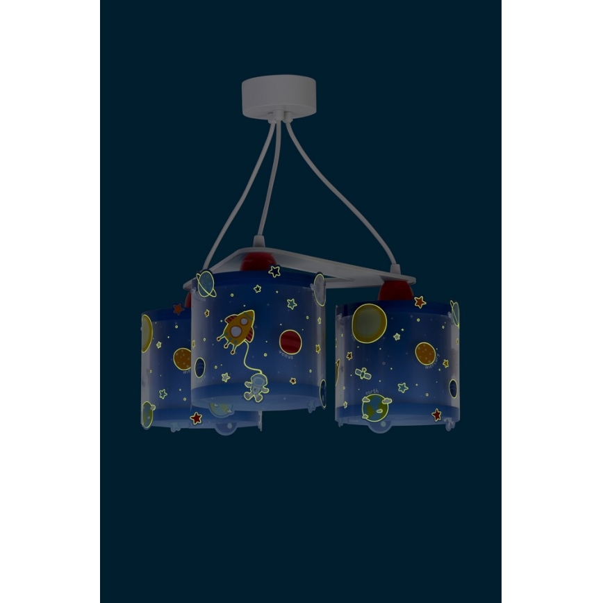 Dalber D-41344 - Детски полилей PLANETS 3xE27/60W/230V