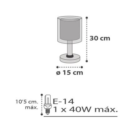 Dalber D-41411E - Детска настолна лампа CLOUDS 1xE14/40W/230V