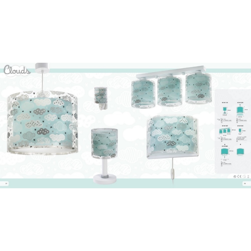 Dalber D-41412H - Детски полилей CLOUDS 1xE27/60W/230V