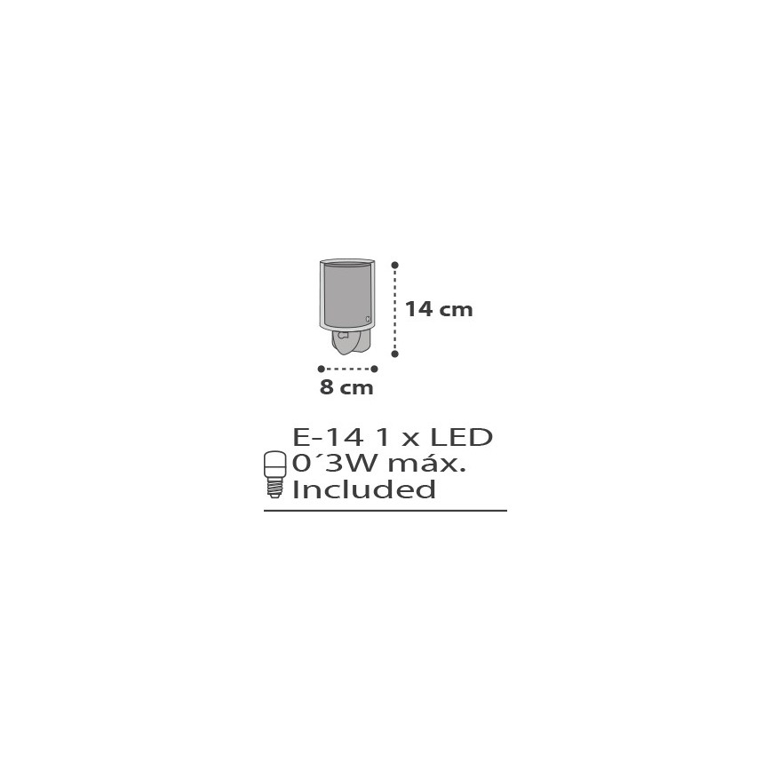 Dalber D-41415E - LED лампа за контакт CLOUDS 1xE14/0,3W/230V