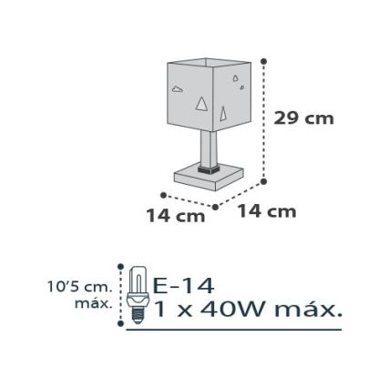 Dalber D-73241 - Детска лампа HELLO LITTLE 1xE14/40W/230V