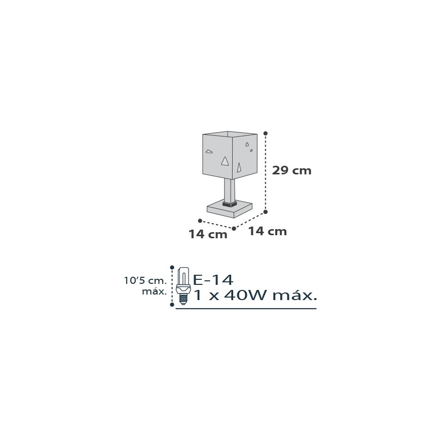 Dalber D-73241 - Детска лампа HELLO LITTLE 1xE14/40W/230V