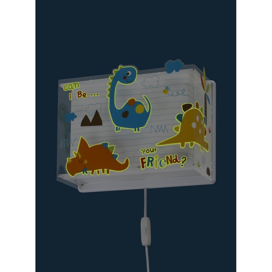 Dalber D-73458 - Детски аплик DINOS 1xE27/60W/230V