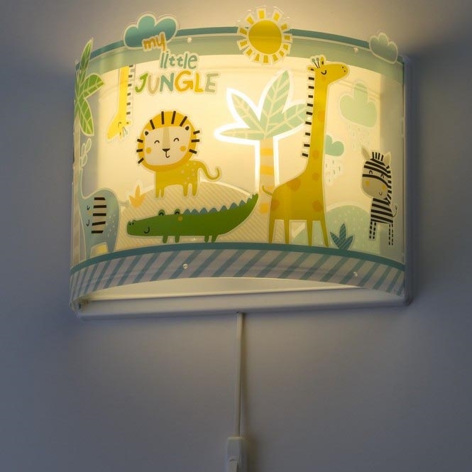 Dalber D-76118 - Детскo Стенна лампа MY LITTLE JUNGLE 1xE27/15W/230V