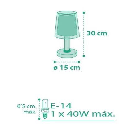 Dalber D-80221T - Детска лампа VICHY 1xE14/40W/230V