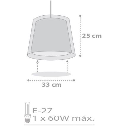 Dalber D-81212E - Детски Полилей STARS 1xE27/60W/230V