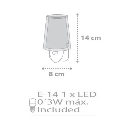 Dalber D-81215L - LED Нощно осветление STARS 1xE14/0,3W/230V