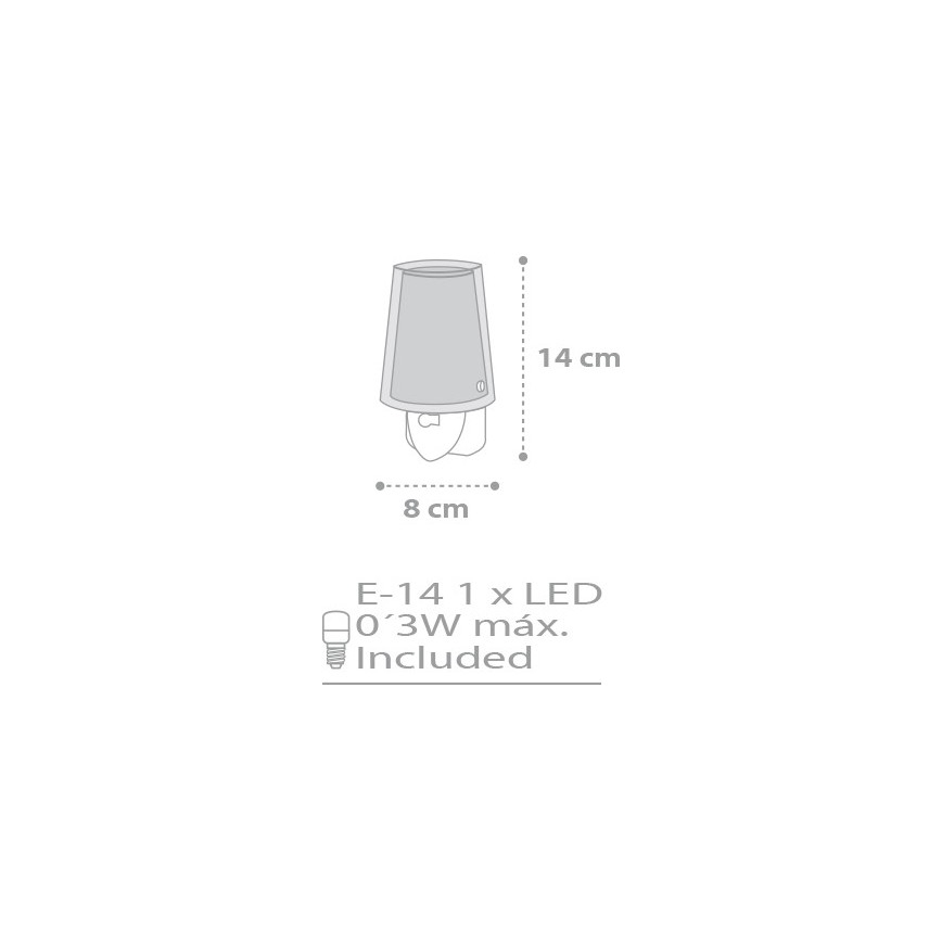 Dalber D-81215L - LED Нощно осветление STARS 1xE14/0,3W/230V