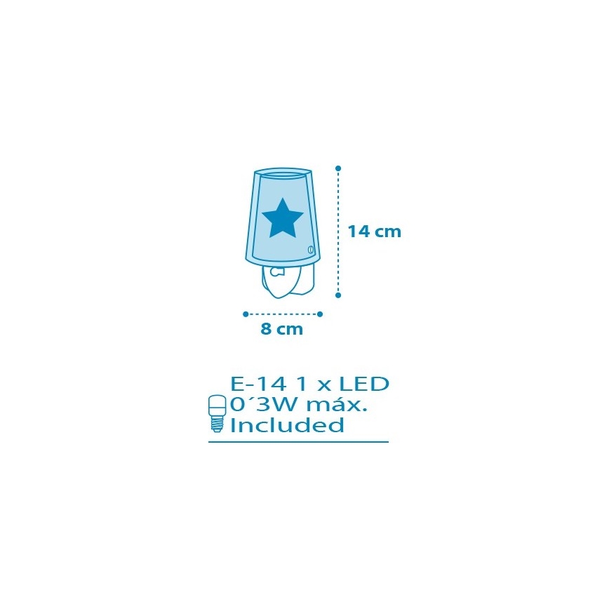 Dalber D-92193 - LED нощна лампа LIGHT FEELING 1xE14/0,5W/230V