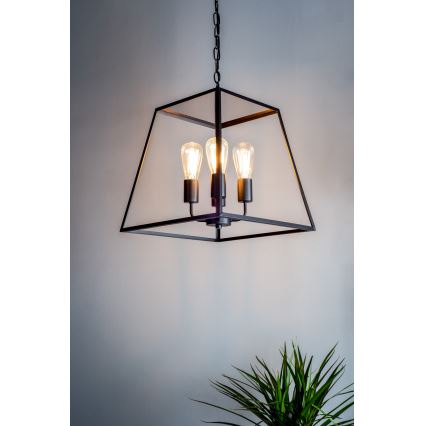 Där Lighting ACA8622 - Полилей на верига ACADEMY 4xE27/60W/230V черен