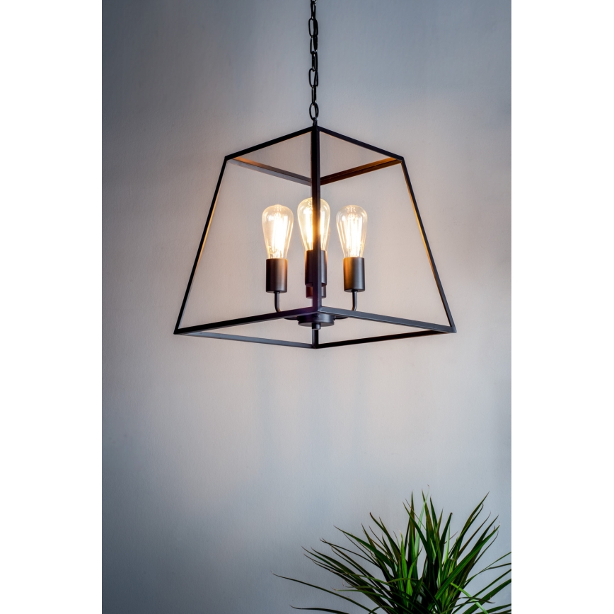 Där Lighting ACA8622 - Полилей на верига ACADEMY 4xE27/60W/230V черен