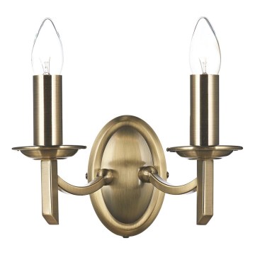 Där Lighting AMB0975 - Настенно осветително тяло AMBASSADOR 2xE14/40W/230V месинг