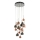 Där Lighting AUR1564 - Висящ полилей на кабел AURELIA 15xG4/10W/230V черен/меден