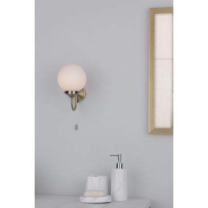Där Lighting BAR0775 - Стенна лампа за баня BARCLAY 1xE14/40W/230V IP44 месинг