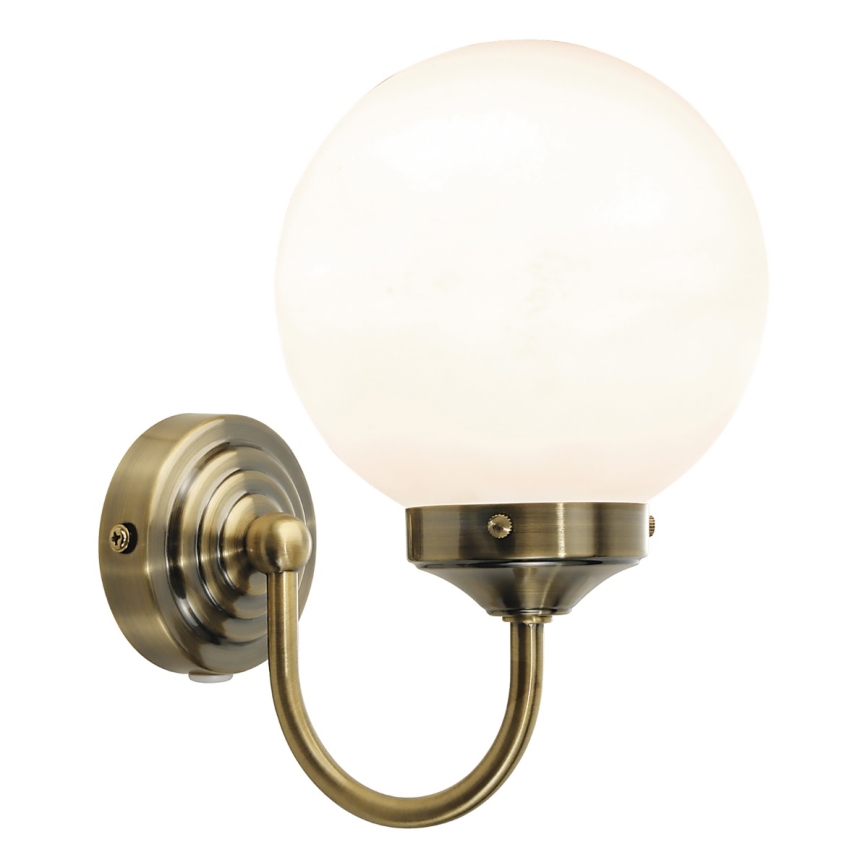 Där Lighting BAR0775 - Стенна лампа за баня BARCLAY 1xE14/40W/230V IP44 месинг