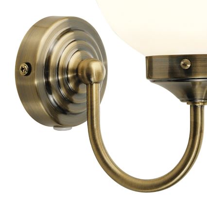 Där Lighting BAR0775 - Стенна лампа за баня BARCLAY 1xE14/40W/230V IP44 месинг