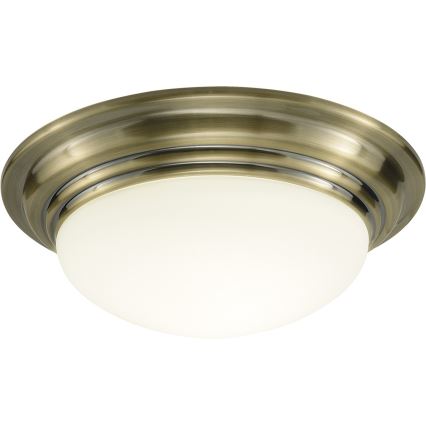 Där Lighting BAR5275 - Таванно осветително тяло за баня BARCLAY 1xE27/60W/230V диаметър 31 см месинг
