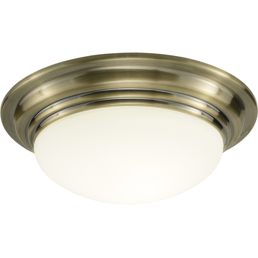 Där Lighting BAR5275 - Таванно осветително тяло за баня BARCLAY 1xE27/60W/230V диаметър 31 см месинг