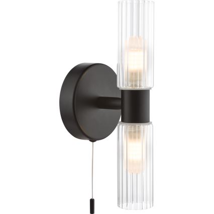 Där Lighting BOL0922 - Стенна лампа за баня BOLTON 2xG9/5W/230V IP44 черна
