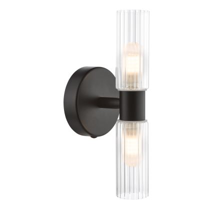Där Lighting BOL0922 - Стенна лампа за баня BOLTON 2xG9/5W/230V IP44 черна
