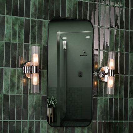 Där Lighting BOL0950 - Стенна лампа за баня BOLTON 2xG9/5W/230V IP44 лъскав хром