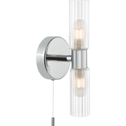 Där Lighting BOL0950 - Стенна лампа за баня BOLTON 2xG9/5W/230V IP44 лъскав хром