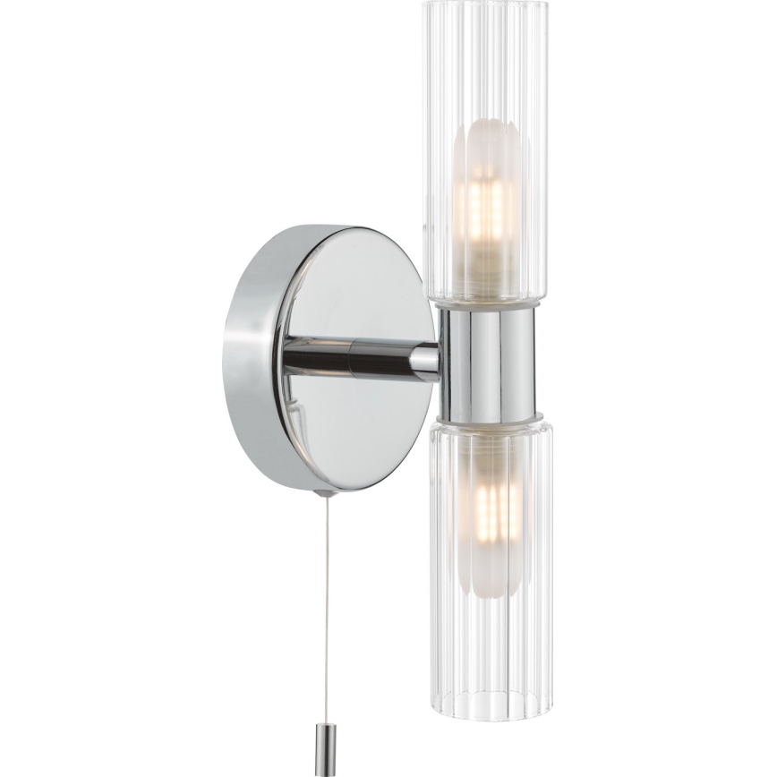Där Lighting BOL0950 - Стенна лампа за баня BOLTON 2xG9/5W/230V IP44 лъскав хром