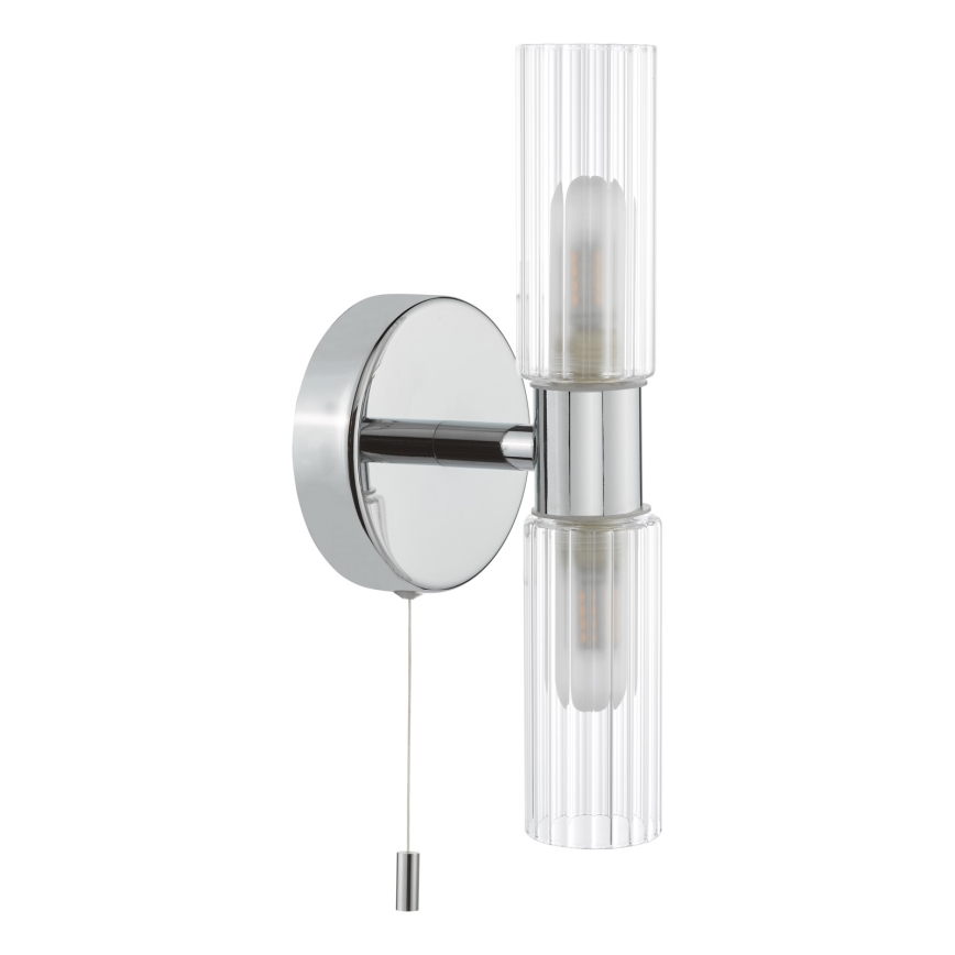 Där Lighting BOL0950 - Стенна лампа за баня BOLTON 2xG9/5W/230V IP44 лъскав хром