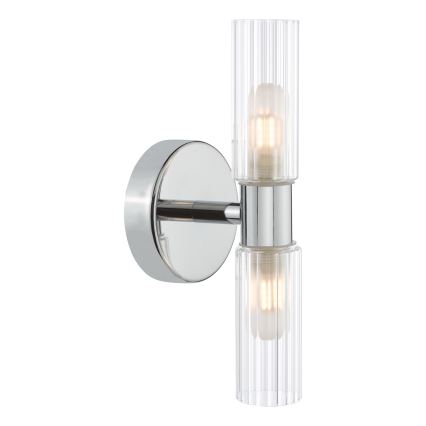 Där Lighting BOL0950 - Стенна лампа за баня BOLTON 2xG9/5W/230V IP44 лъскав хром
