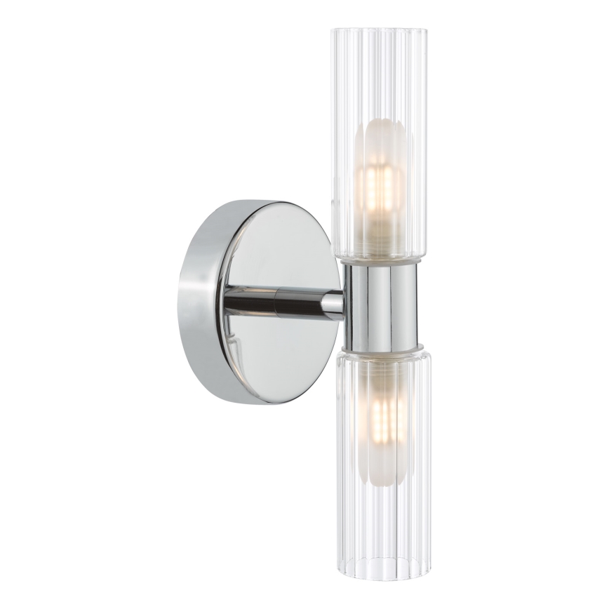 Där Lighting BOL0950 - Стенна лампа за баня BOLTON 2xG9/5W/230V IP44 лъскав хром