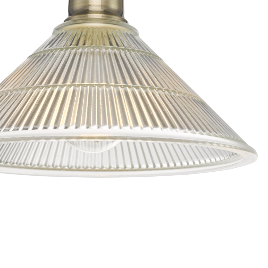 Där Lighting BOY0175 - Плафон BOYD 1xE27/60W/230V, диаметър 25 см, месинг/прозрачно стъкло